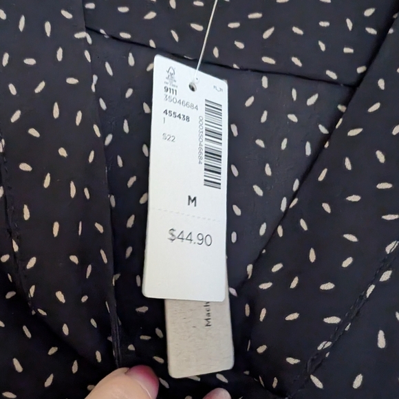 Black and White Polka Dot Top Reitmans Size Medium Bnwt - Picture 3 of 5